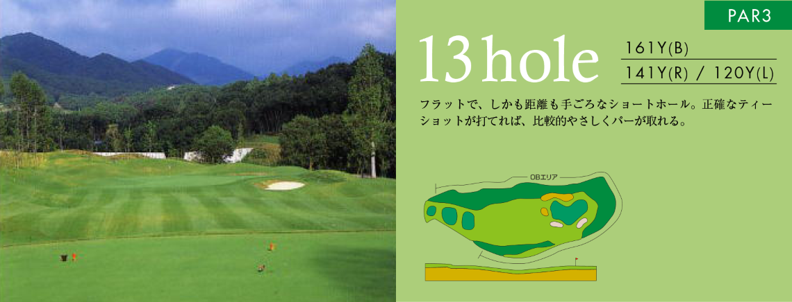 IN HOLE 13 コースマップ