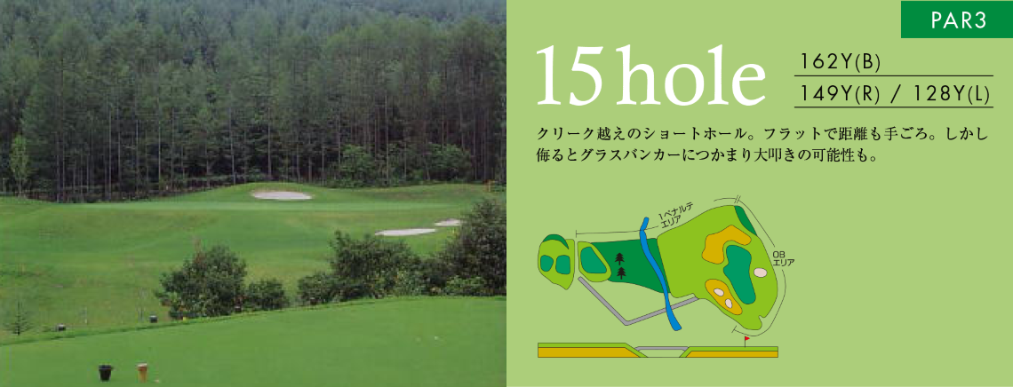 IN HOLE 15 コースマップ
