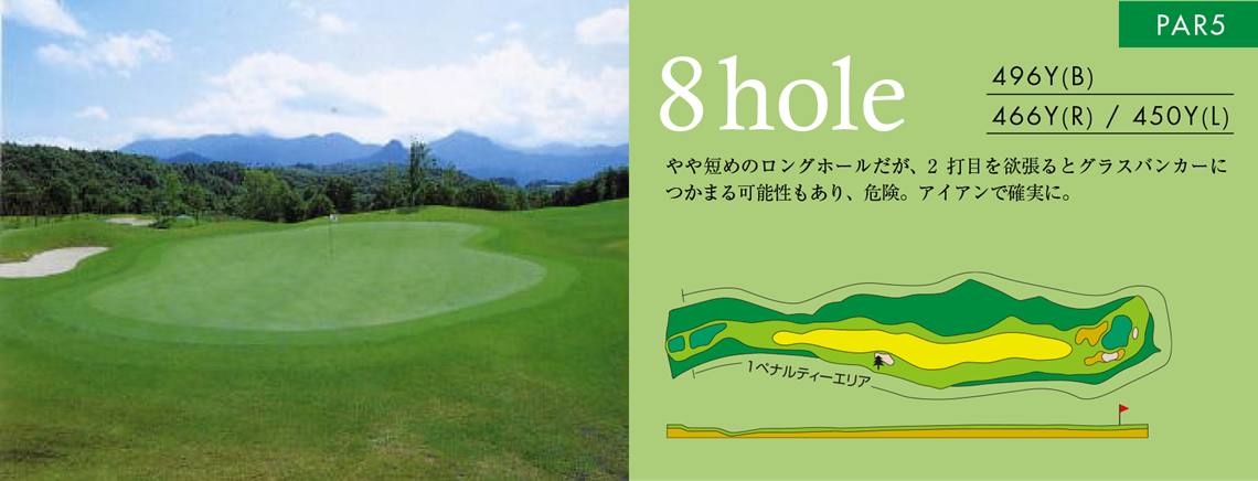 OUT HOLE 8 コースマップ