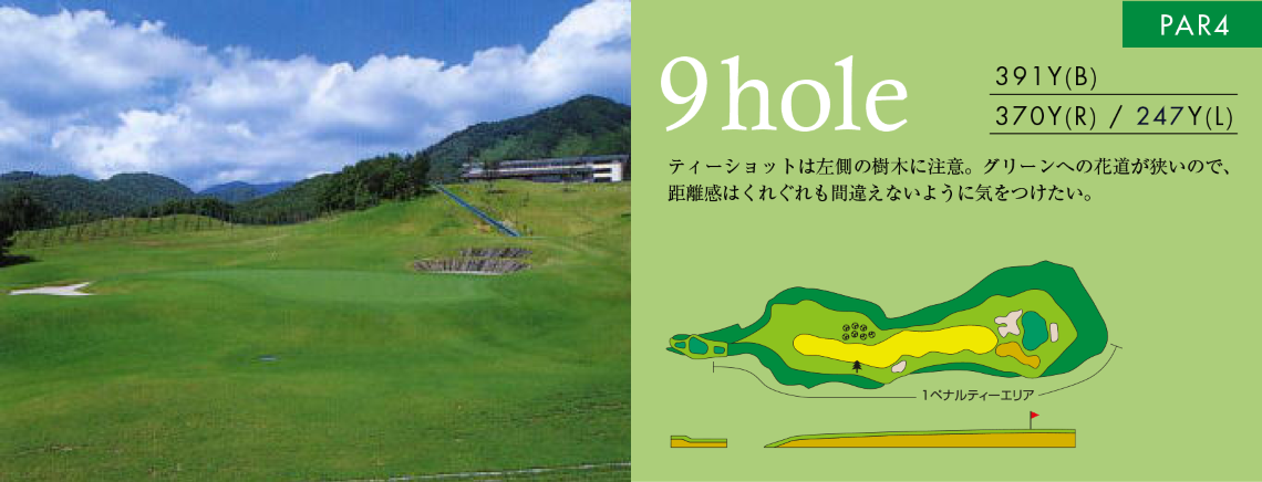 OUT HOLE 9 コースマップ