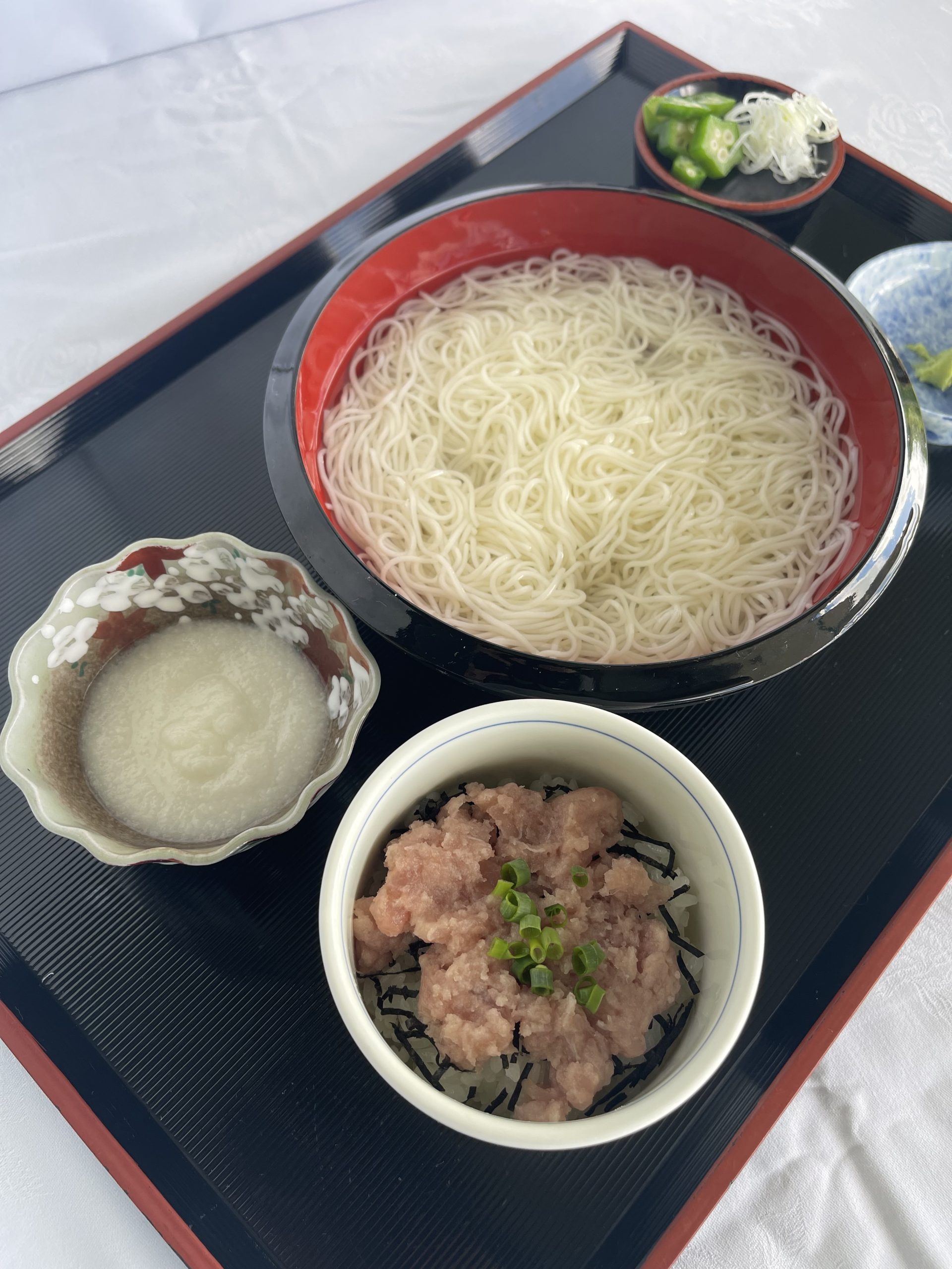 素麺・ミニネギトロ丼セット
